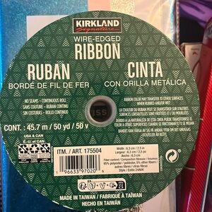 Wire Edged Ribbon & ornaments